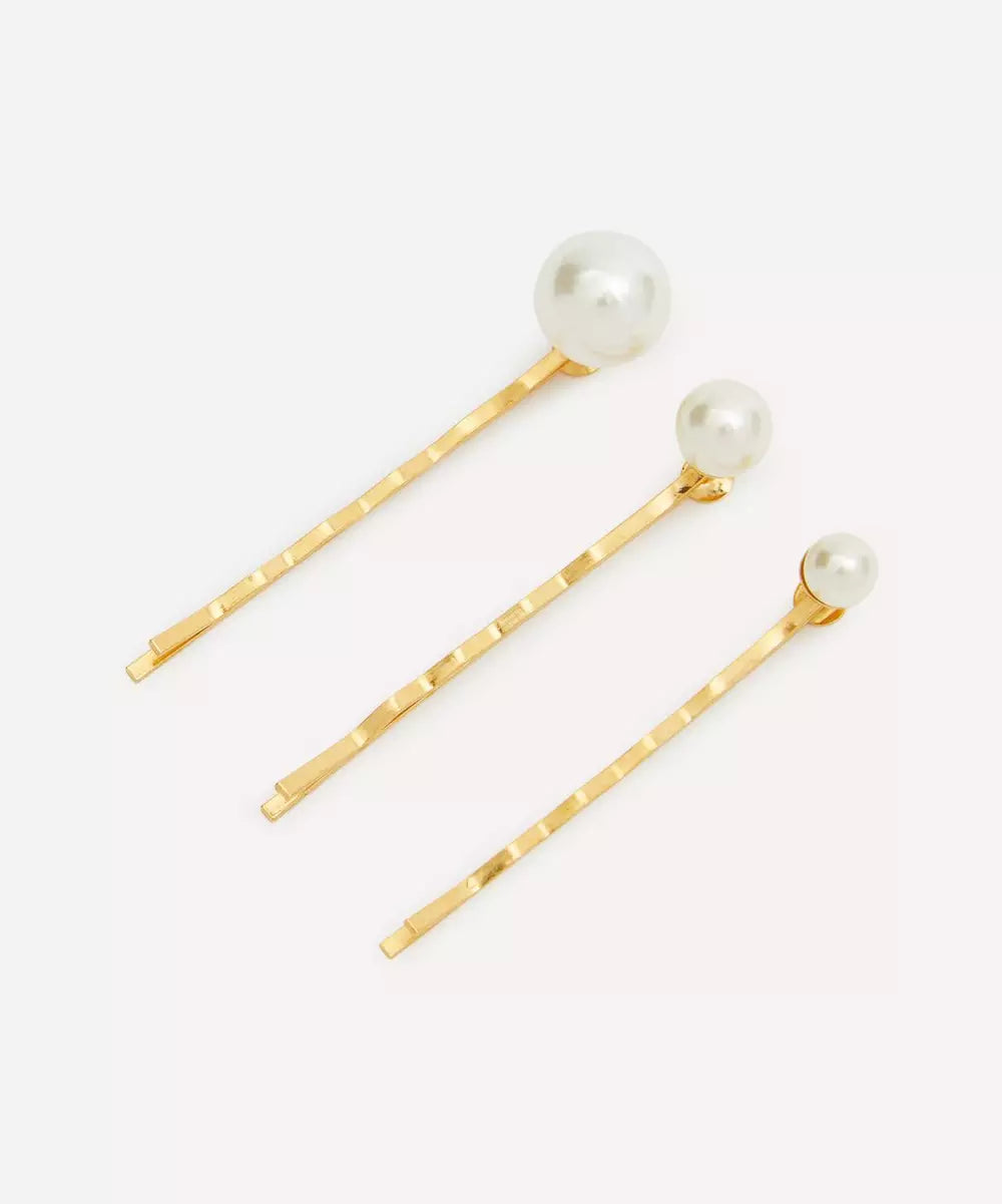 The Grand Perla Bobby Pin Set- Pearl